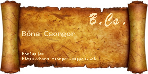 Bóna Csongor névjegykártya