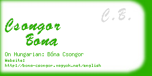 csongor bona business card